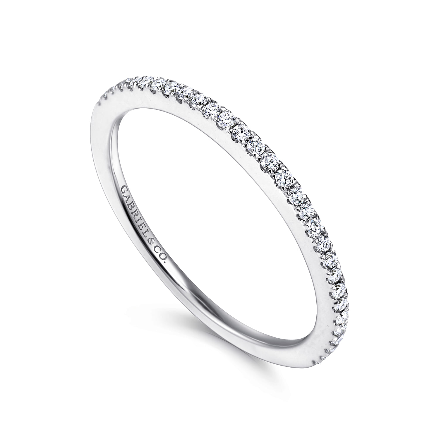 14K White Gold  Matching Wedding Band - 0.14 ct - Shot 3