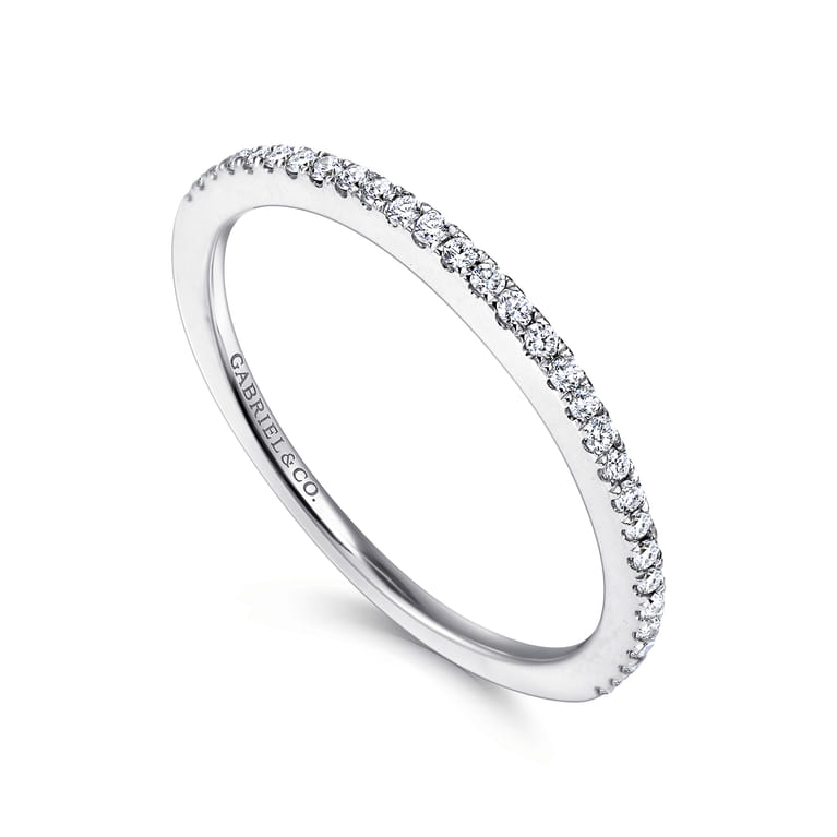 14K White Gold  Matching Wedding Band - 0.14 ct - Shot 3