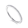 14K White Gold  Matching Wedding Band - 0.14 ct
