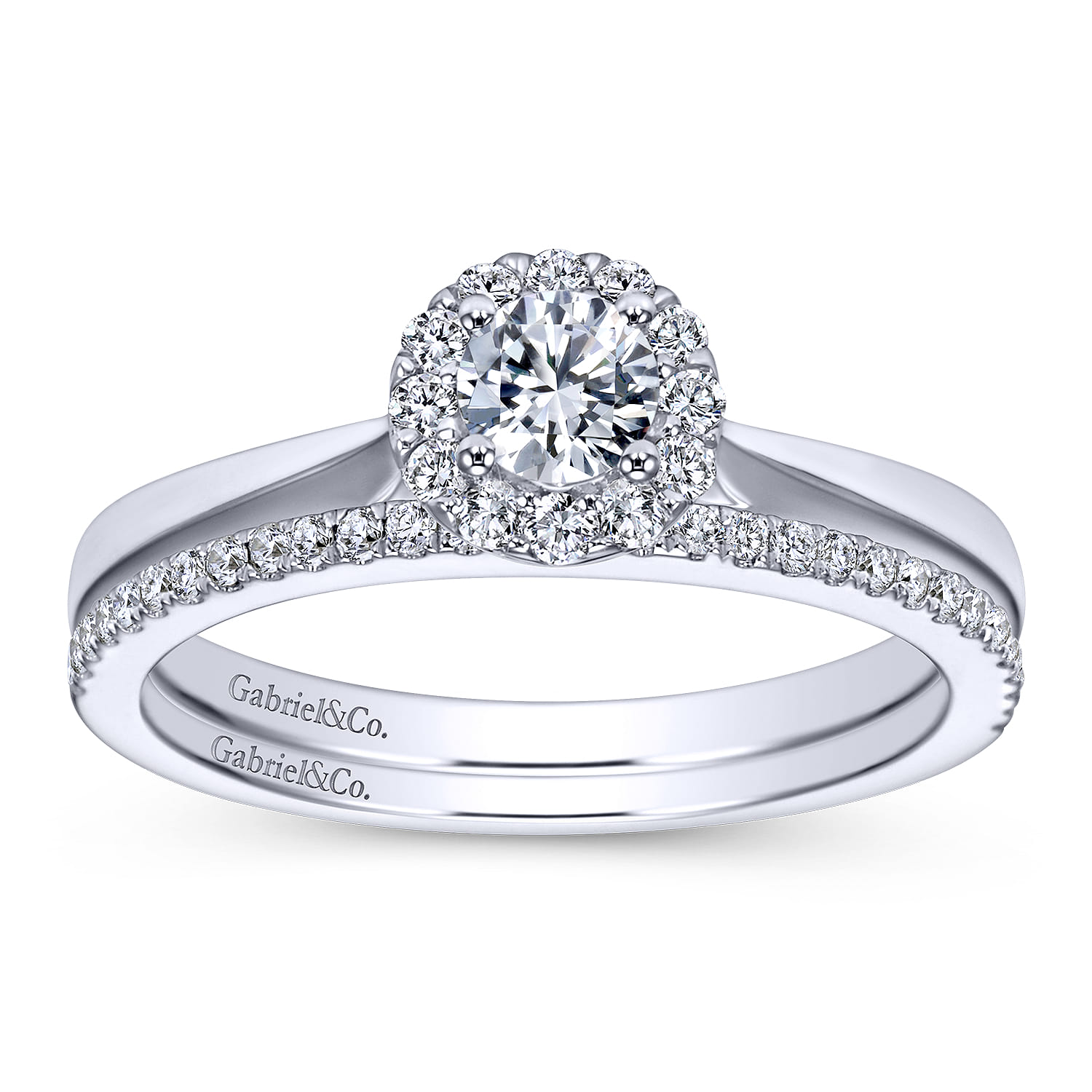 14K White Gold  Matching Wedding Band - 0.14 ct - Shot 4