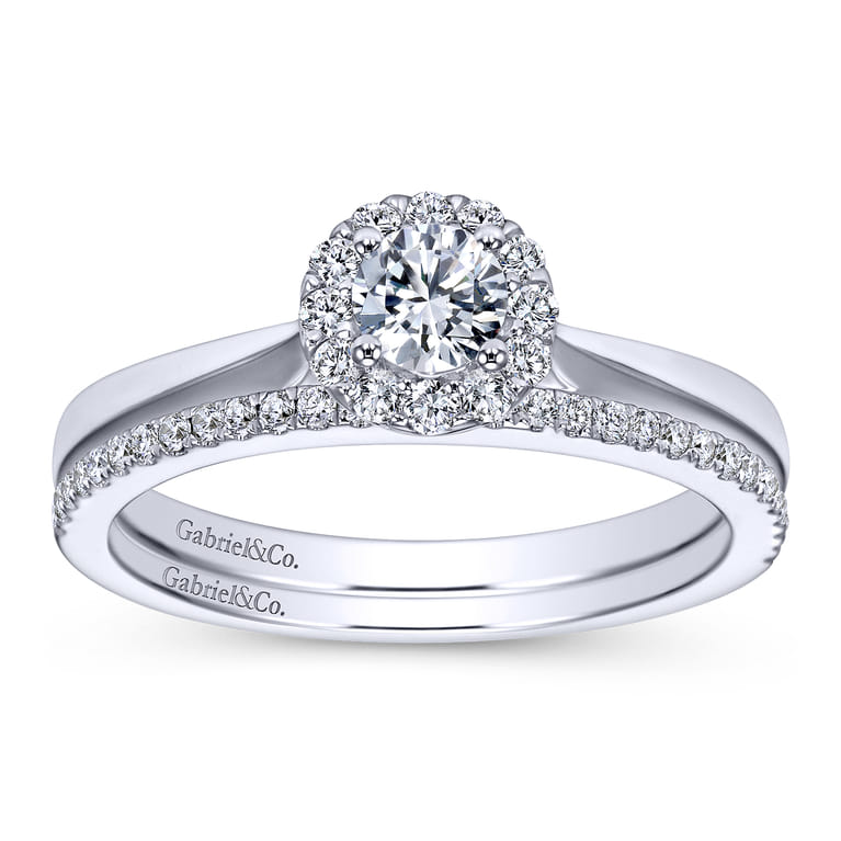 14K White Gold  Matching Wedding Band - 0.14 ct - Shot 4