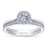 14K White Gold  Matching Wedding Band - 0.14 ct