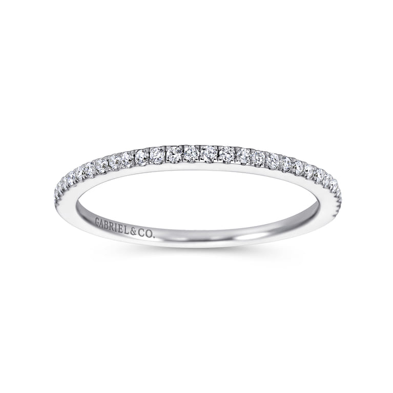 14K White Gold  Matching Wedding Band - 0.14 ct - Shot 5