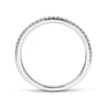 14K White Gold Matching Wedding Band - 0.14 ct