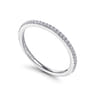 14K White Gold Matching Wedding Band - 0.14 ct