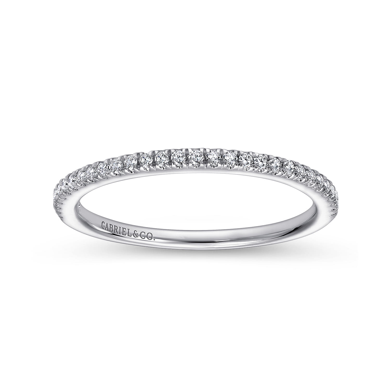 14K White Gold Matching Wedding Band - 0.14 ct - Shot 5