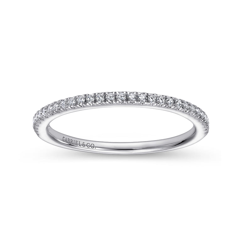 14K White Gold Matching Wedding Band - 0.14 ct - Shot 5