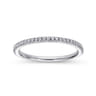 14K White Gold Matching Wedding Band - 0.14 ct