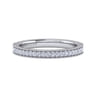 14K White Gold Matching Wedding Band - 0.22 ct