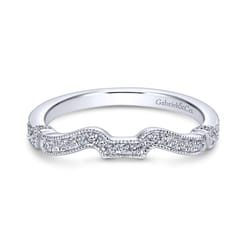 14K White Gold Matching Wedding Band