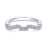 14K White Gold Matching Wedding Band - 0.13 ct