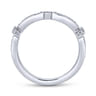 14K White Gold Matching Wedding Band - 0.13 ct