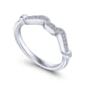 14K White Gold Matching Wedding Band - 0.13 ct