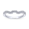 14K White Gold Matching Wedding Band - 0.13 ct
