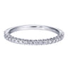 14K White Gold  Matching Wedding Band - 0.19 ct