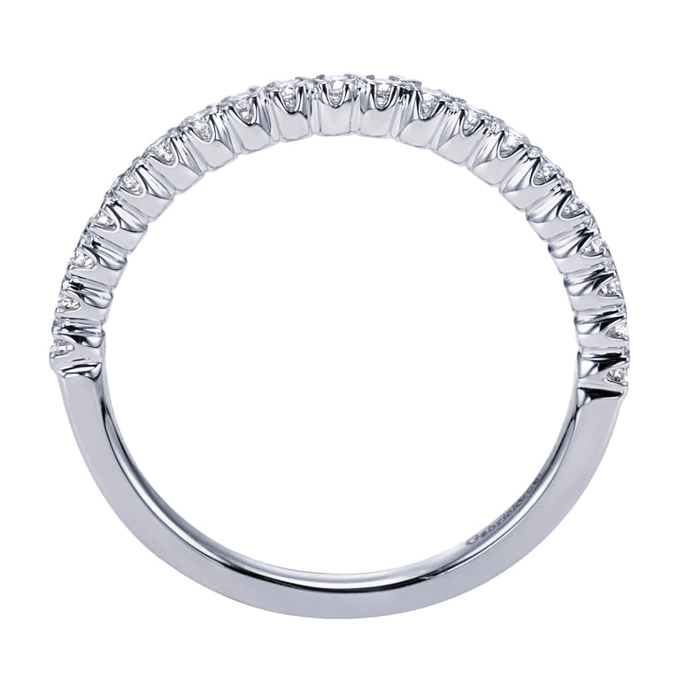 14K White Gold  Matching Wedding Band - 0.19 ct - Shot 2