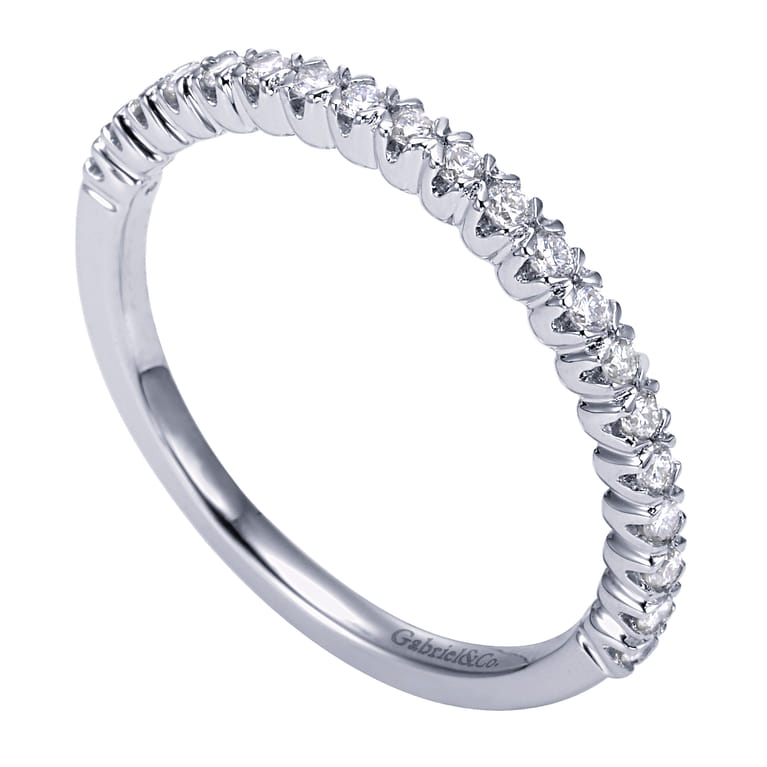 14K White Gold  Matching Wedding Band - 0.19 ct - Shot 3