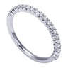 14K White Gold  Matching Wedding Band - 0.19 ct
