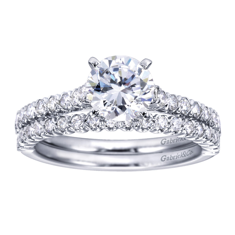 14K White Gold  Matching Wedding Band - 0.19 ct - Shot 4