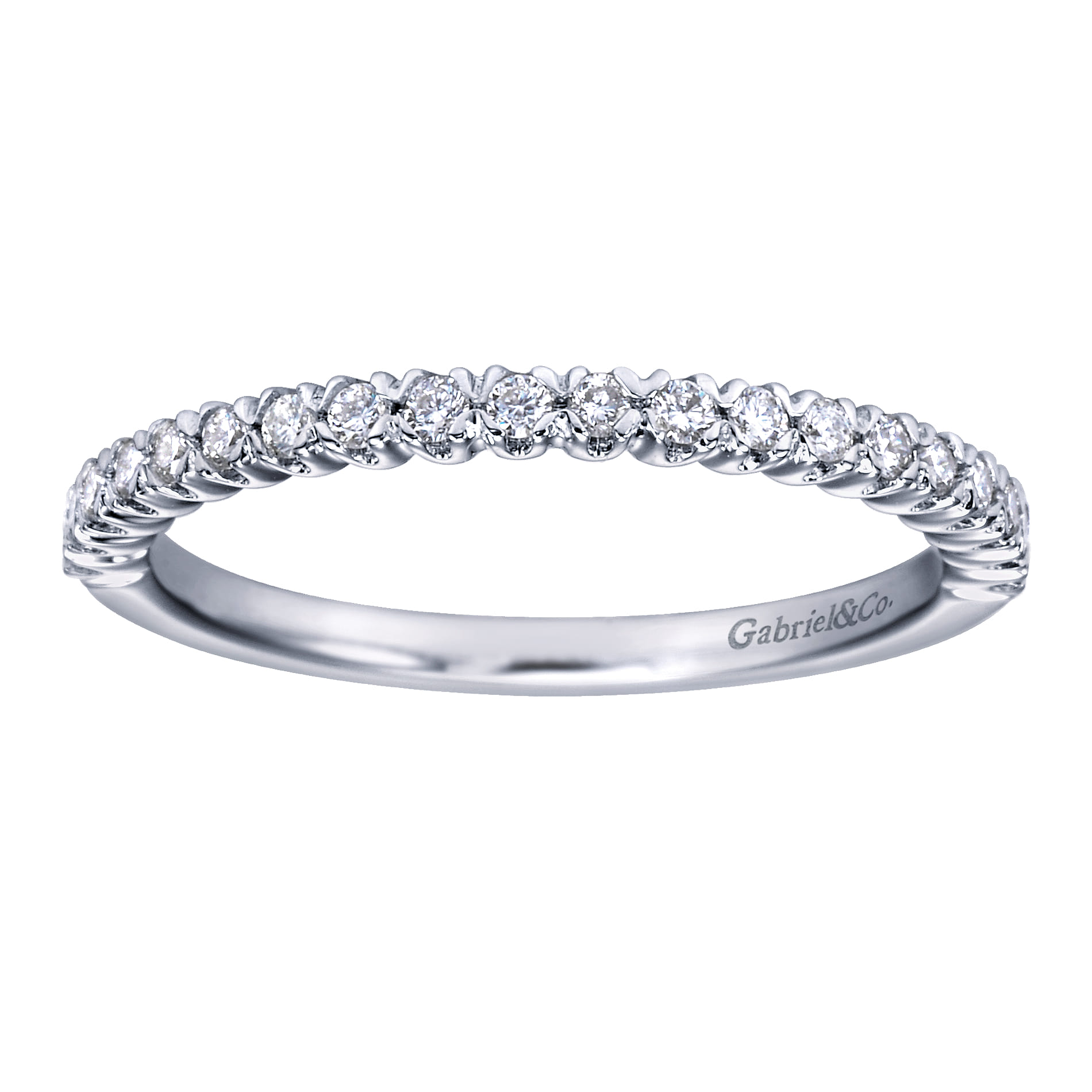 14K White Gold  Matching Wedding Band - 0.19 ct - Shot 5