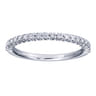 14K White Gold  Matching Wedding Band - 0.19 ct