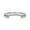 14K White Gold Matching Wedding Band - 0.14 ct