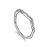 14K White Gold Matching Wedding Band - 0.14 ct