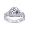 14K White Gold Matching Wedding Band - 0.14 ct