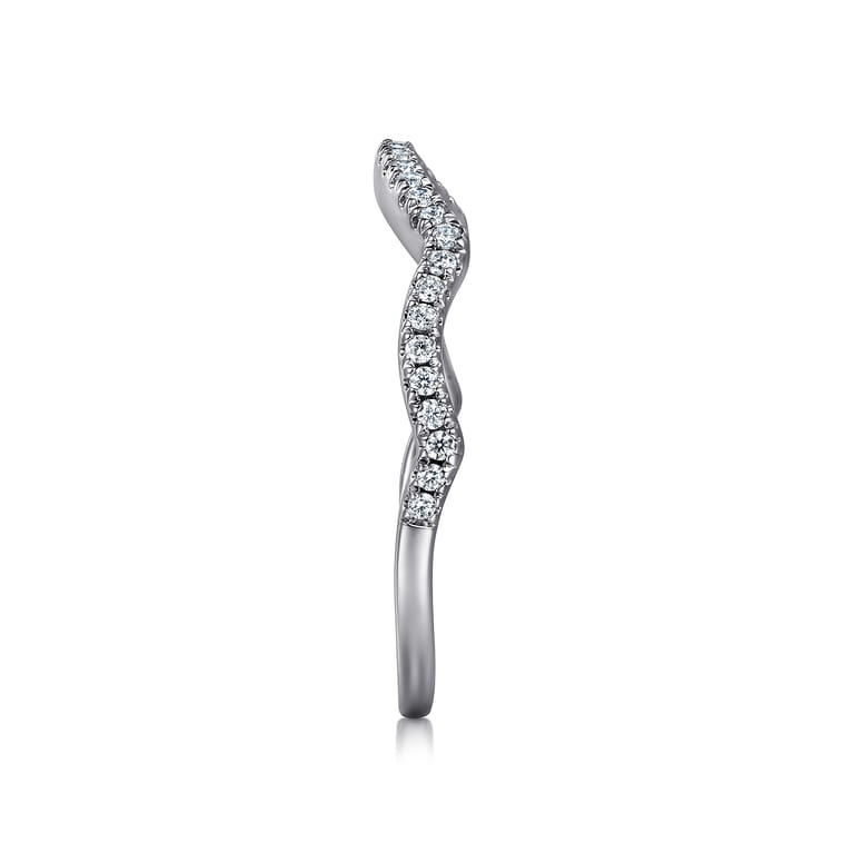 14K White Gold Matching Wedding Band - 0.14 ct - Shot 5