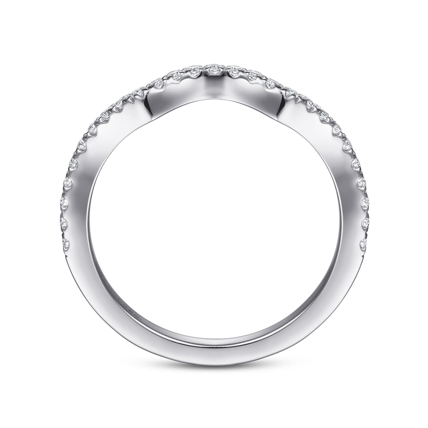 14K White Gold Matching Wedding Band - 0.18 ct - Shot 2