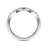 14K White Gold Matching Wedding Band - 0.18 ct