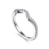 14K White Gold Matching Wedding Band - 0.18 ct