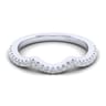 14K White Gold Matching Wedding Band - 0.18 ct