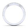 14K White Gold Matching Wedding Band - 0.18 ct