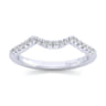 14K White Gold Matching Wedding Band - 0.18 ct