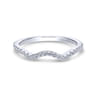 14K White Gold Matching Wedding Band - 0.18 ct