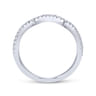14K White Gold Matching Wedding Band - 0.18 ct