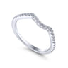14K White Gold Matching Wedding Band - 0.18 ct