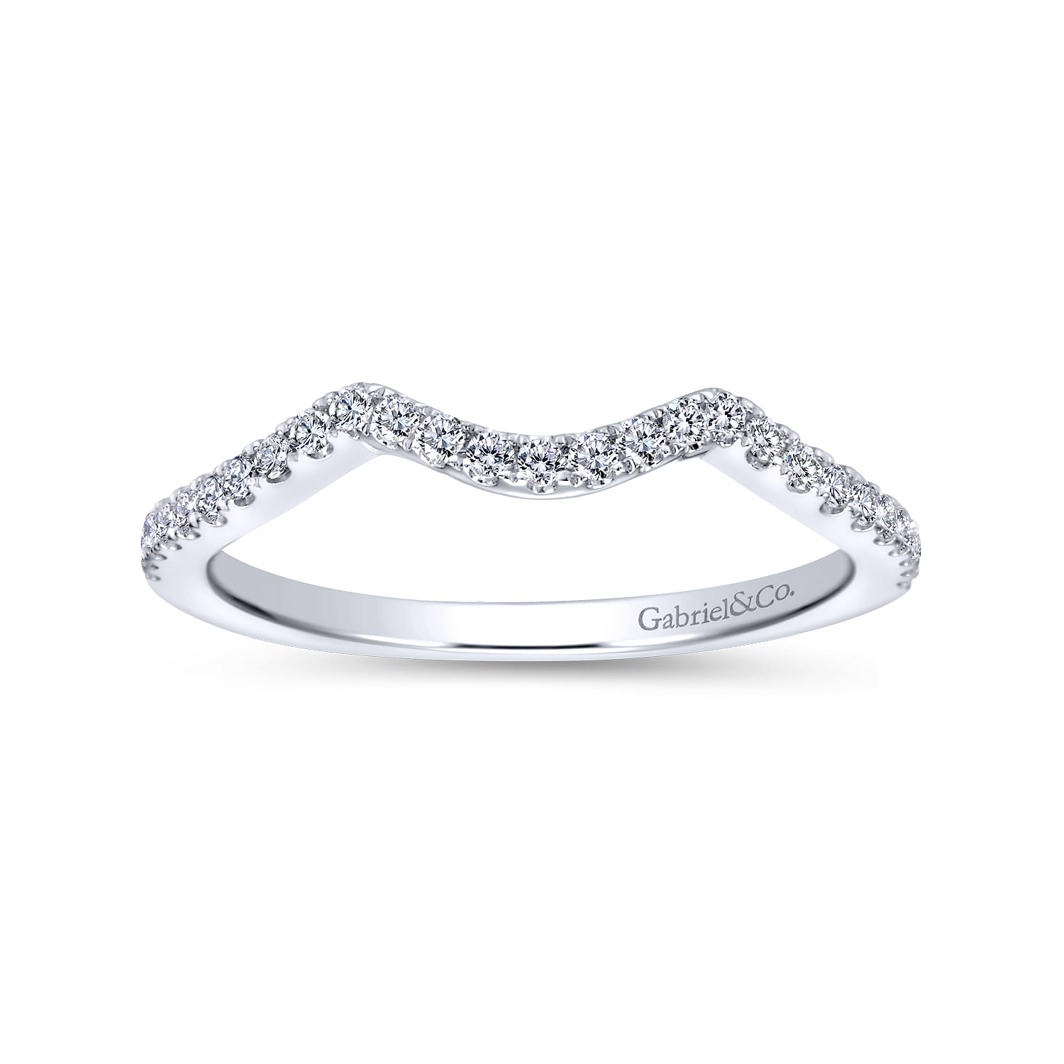 14K White Gold Matching Wedding Band - 0.18 ct - Shot 5