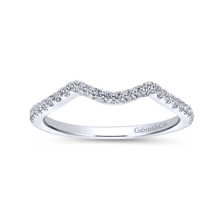 14K White Gold Matching Wedding Band - 0.18 ct - Shot 5