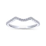 14K White Gold Matching Wedding Band - 0.18 ct
