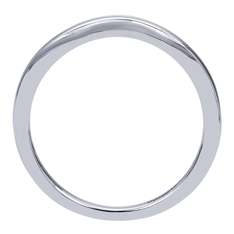 14K White Gold Matching Wedding Band - Shot 2