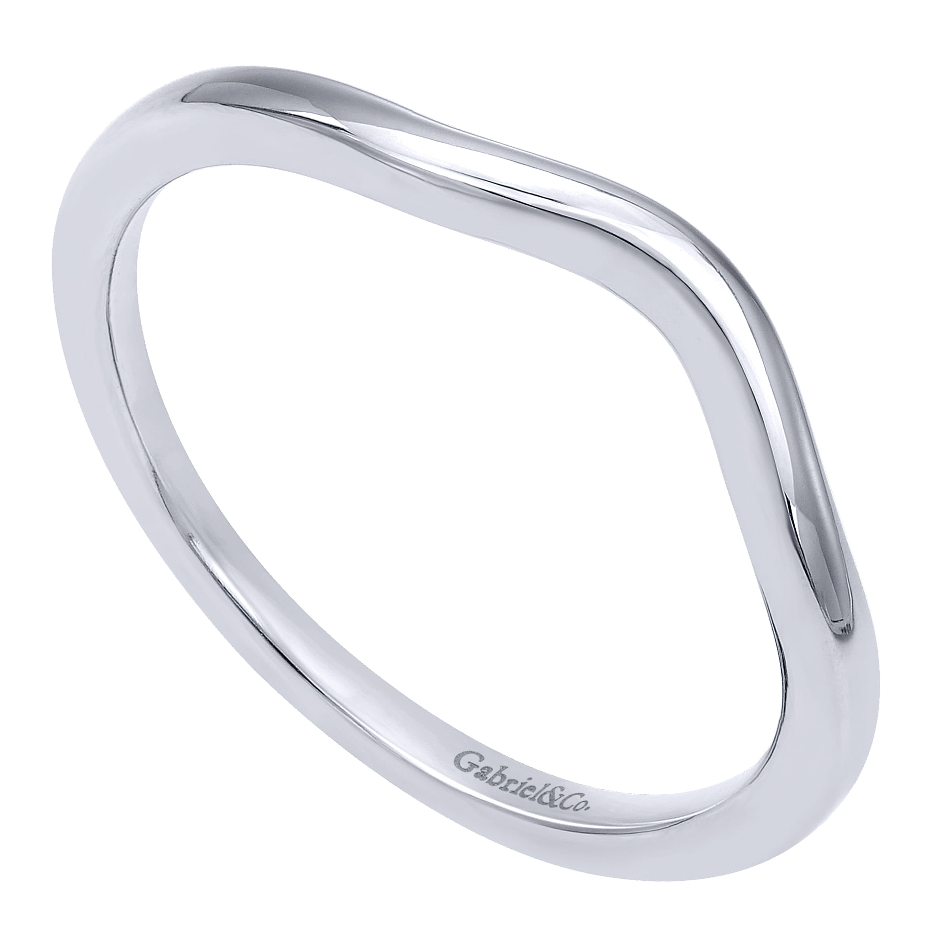 14K White Gold Matching Wedding Band - Shot 3
