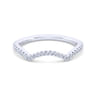 14K White Gold Matching Wedding Band - 0.16 ct