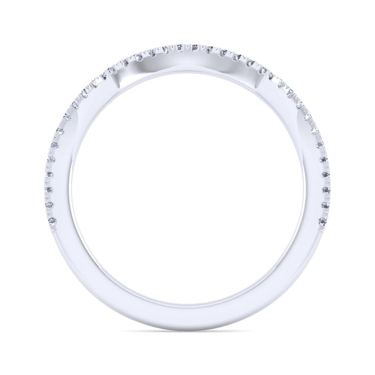 14K White Gold Matching Wedding Band - 0.16 ct - Shot 2