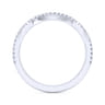 14K White Gold Matching Wedding Band - 0.16 ct