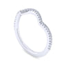 14K White Gold Matching Wedding Band - 0.16 ct