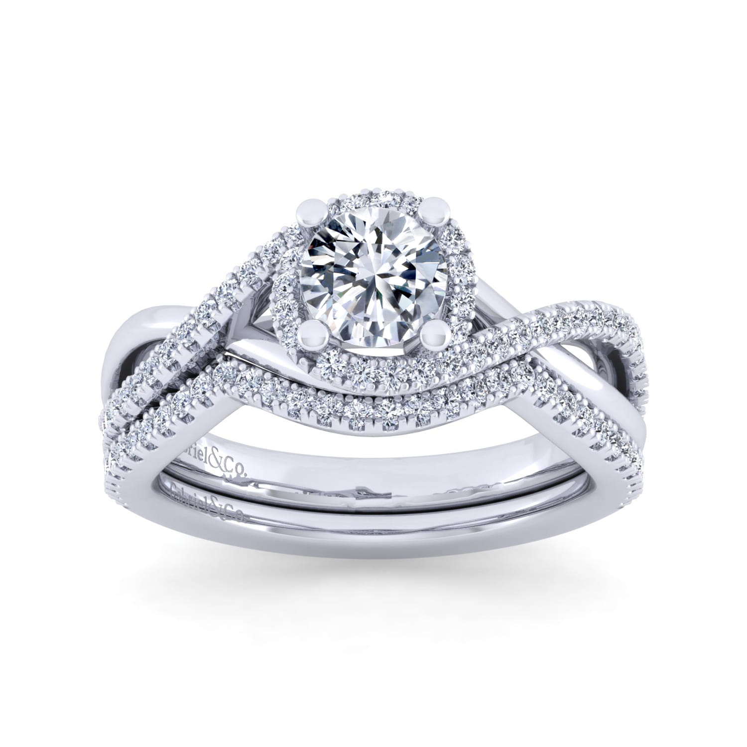 14K White Gold Matching Wedding Band - 0.16 ct - Shot 4