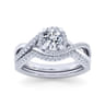14K White Gold Matching Wedding Band - 0.16 ct