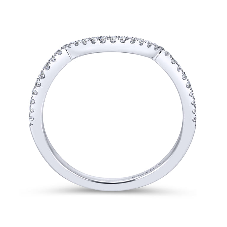14K White Gold Matching Wedding Band - 0.15 ct - Shot 2